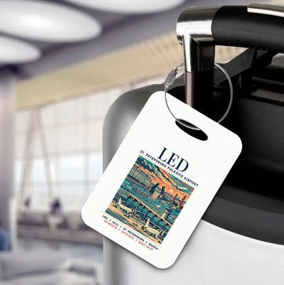 LED - Poster - Luggage Tag - White