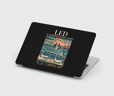 LED - Poster - MacBook Case - Black