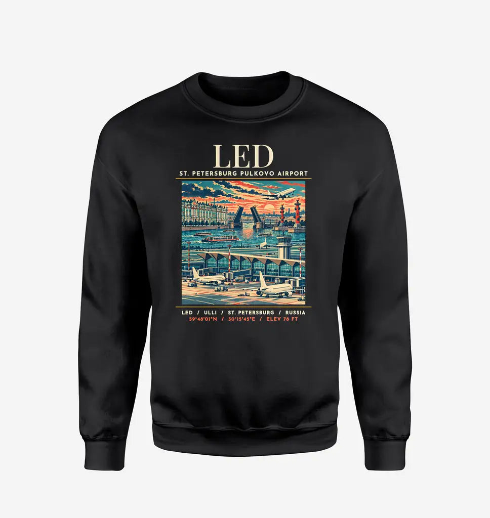 LED - Poster - Sweatshirt - Black