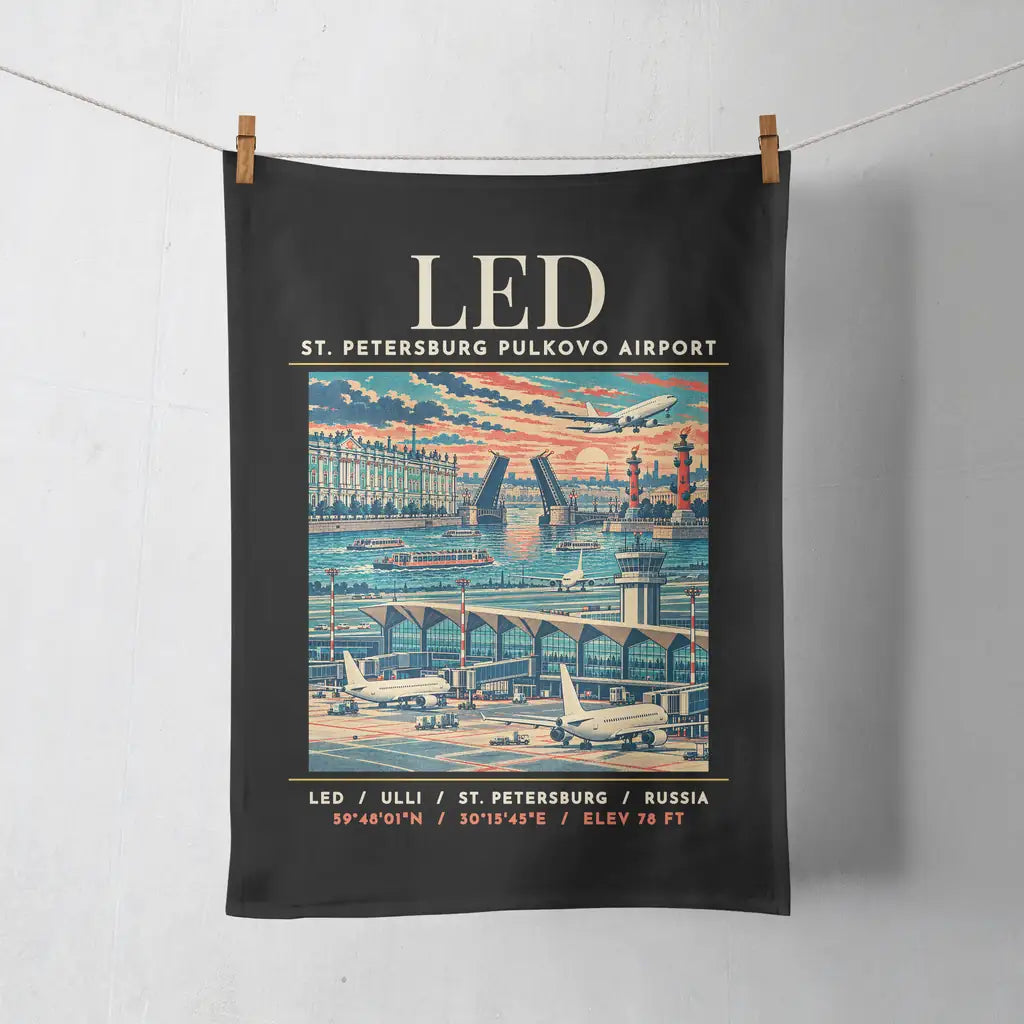 LED - Poster - Towel - Black