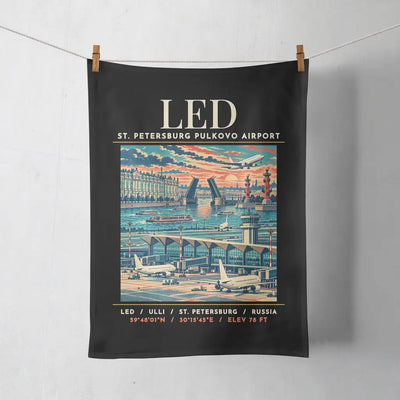 LED - Poster - Towel - Black