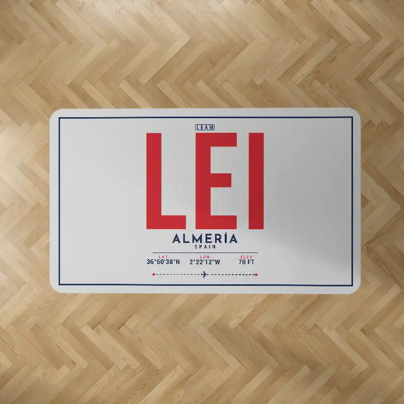 Almería Airport (LEI) Carpets - Carpet Rectangle - ID Tag - Light Gray V2