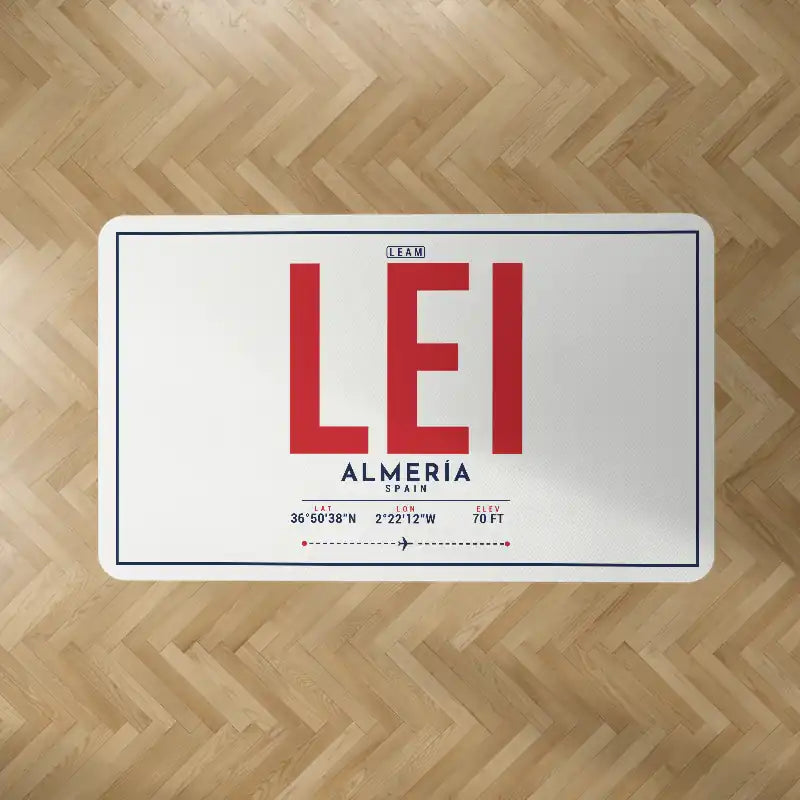 Almería Airport (LEI) Carpets - Carpet Rectangle - ID Tag - White V2