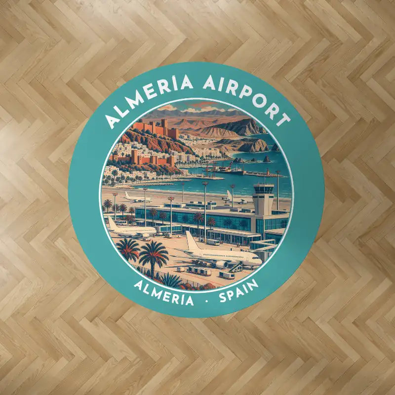 Almería Airport (LEI) Carpets - Carpet Round - Badge - Turquoise V2