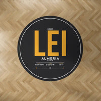 Thumbnail for Almería Airport (LEI) Carpets - Carpet Round - ID Tag - Black V2