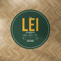 Thumbnail for Almería Airport (LEI) Carpets - Carpet Round - ID Tag + Name - Dark Green V2