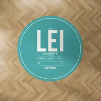 Thumbnail for Almería Airport (LEI) Carpets - Carpet Round - ID Tag + Name - Turquoise V2