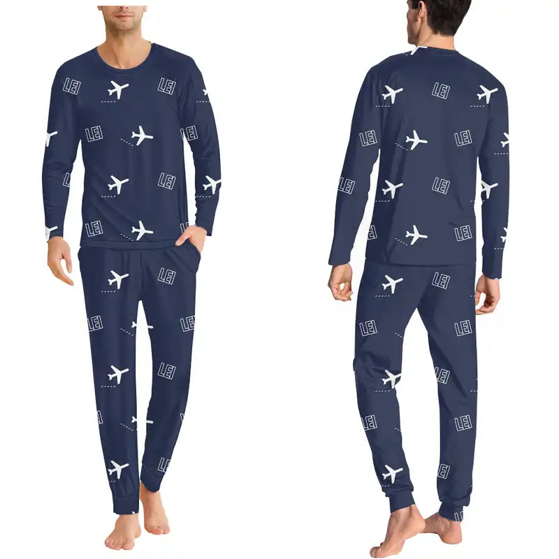 Almería Airport (LEI) Pajamas - Men Pajamas - Navy Blue
