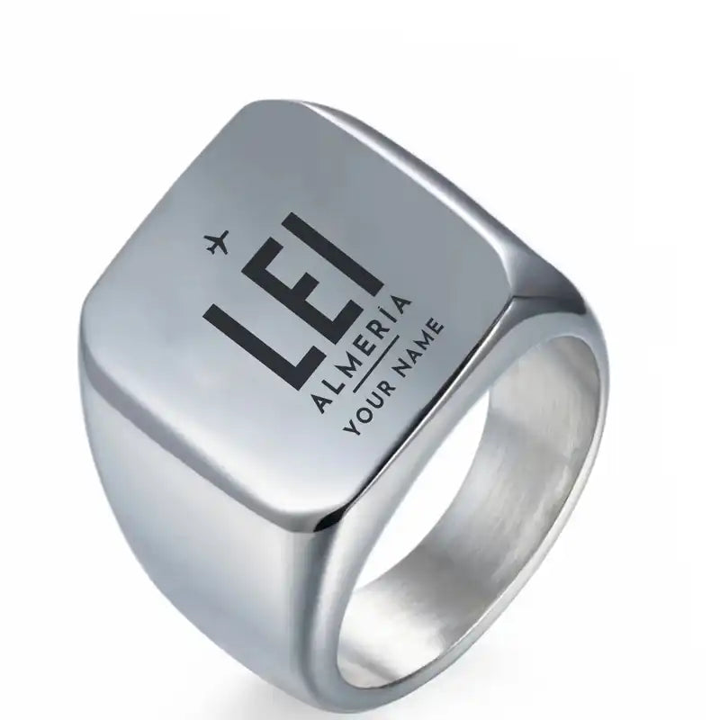 Almería Airport (LEI) Rings - Ring - Silver + Name