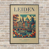 Thumbnail for LEIDEN - Poster - Canvas Framed - Beige