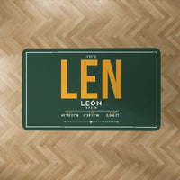 Thumbnail for León Airport (LEN) Carpets - Carpet Rectangle - ID Tag - Dark Green