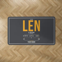 Thumbnail for León Airport (LEN) Carpets - Carpet Rectangle - ID Tag + Name - Dark Gray V2