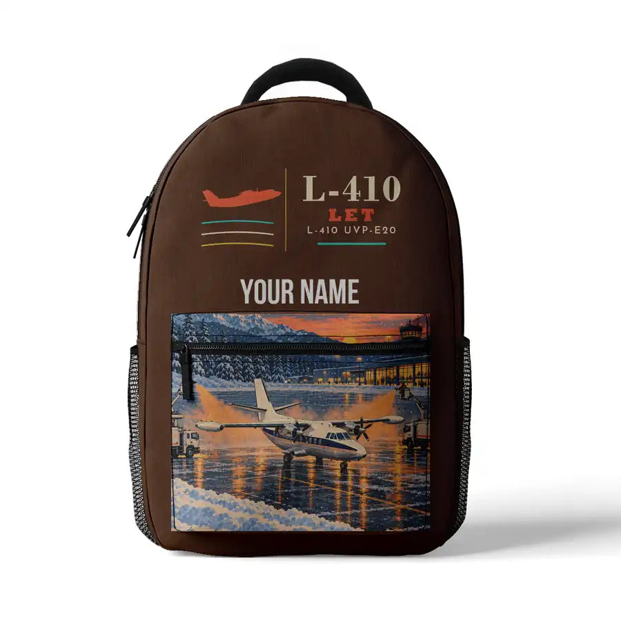 LET L-410 UVP-E20 - 3D Backpack - Brown + Name