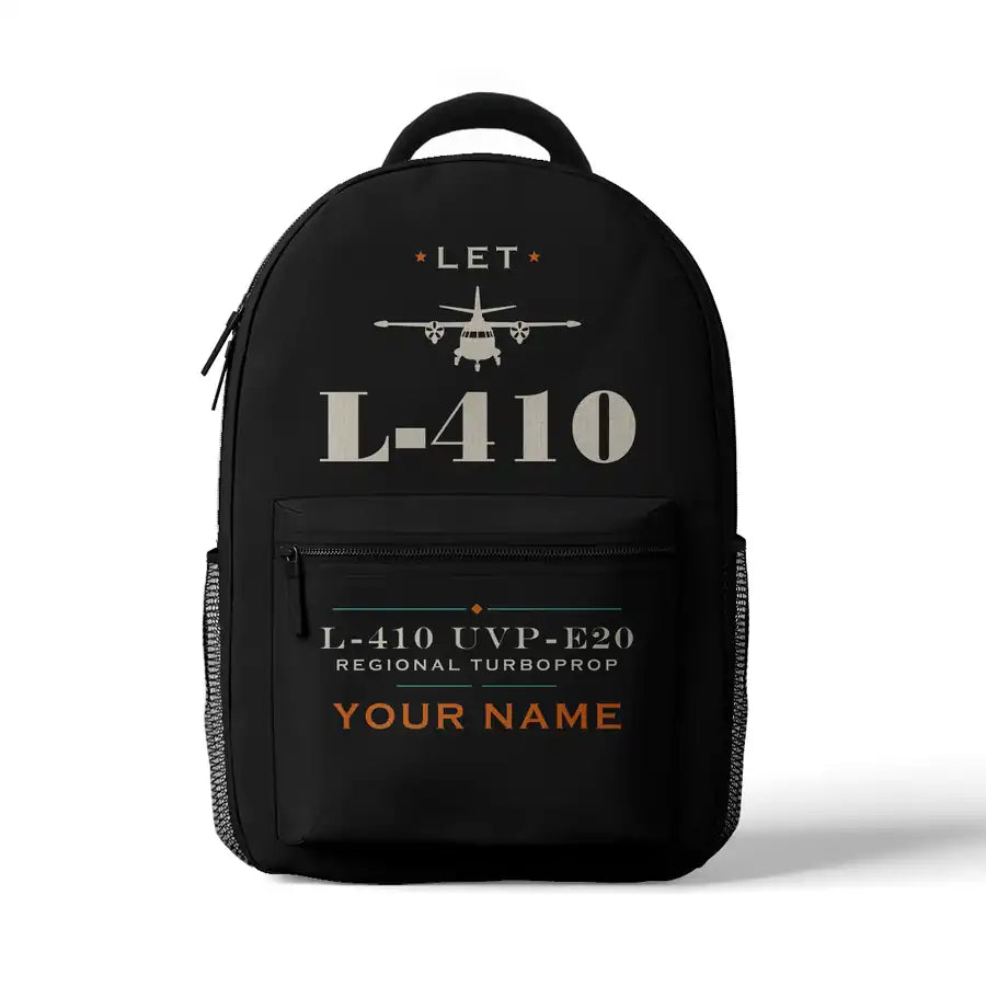 LET L-410 UVP-E20 - 3D Backpack - Heritage + Name - Black