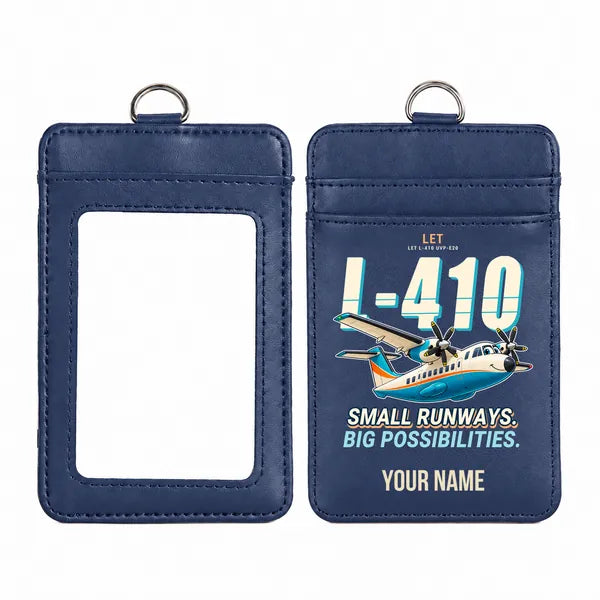 LET L-410 UVP-E20 - Cartoon - ID Card Holder - Navy Blue + Name