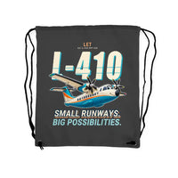 Thumbnail for LET L-410 UVP-E20 - Drawstring Bag - Cartoon - Gray