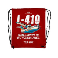 Thumbnail for LET L-410 UVP-E20 - Drawstring Bag - Cartoon + Name - Red