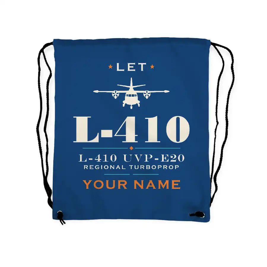 LET L-410 UVP-E20 - Drawstring Bag - Heritage + Name - Blue