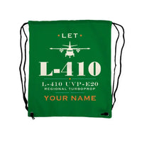 Thumbnail for LET L-410 UVP-E20 - Drawstring Bag - Heritage + Name - Green