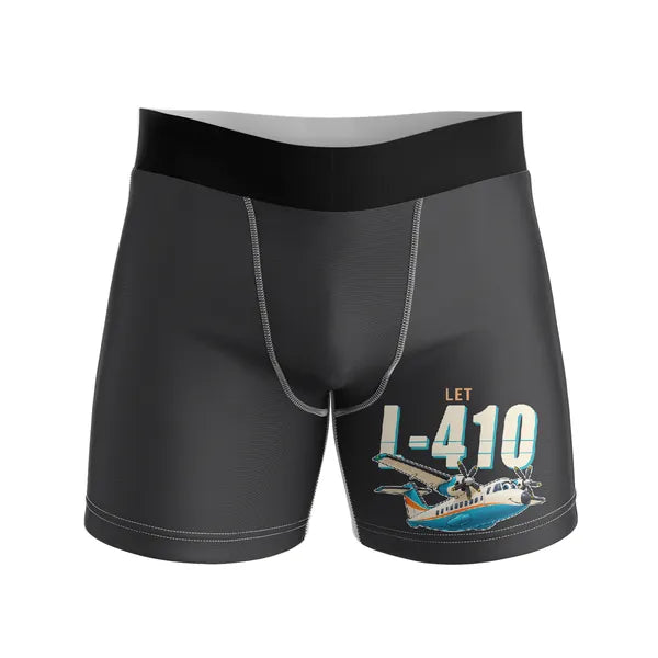 LET L-410 UVP-E20 - Men Boxers - Cartoon - Black