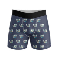 Thumbnail for LET L-410 UVP-E20 - Men Boxers - Cartoon Pattern - Navy Blue