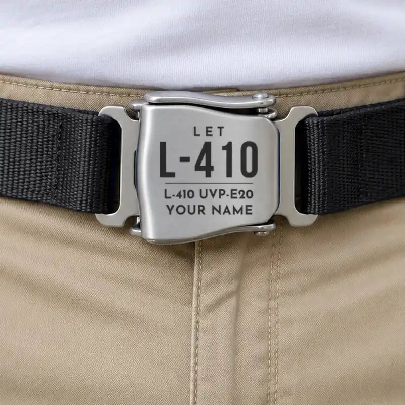 LET L-410 UVP-E20 - Seat Belt - Tag + Name - Black