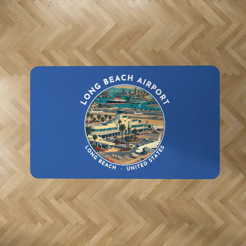 Long Beach Airport (Daugherty Field) (LGB) Carpets - Carpet Rectangle - Badge - Blue