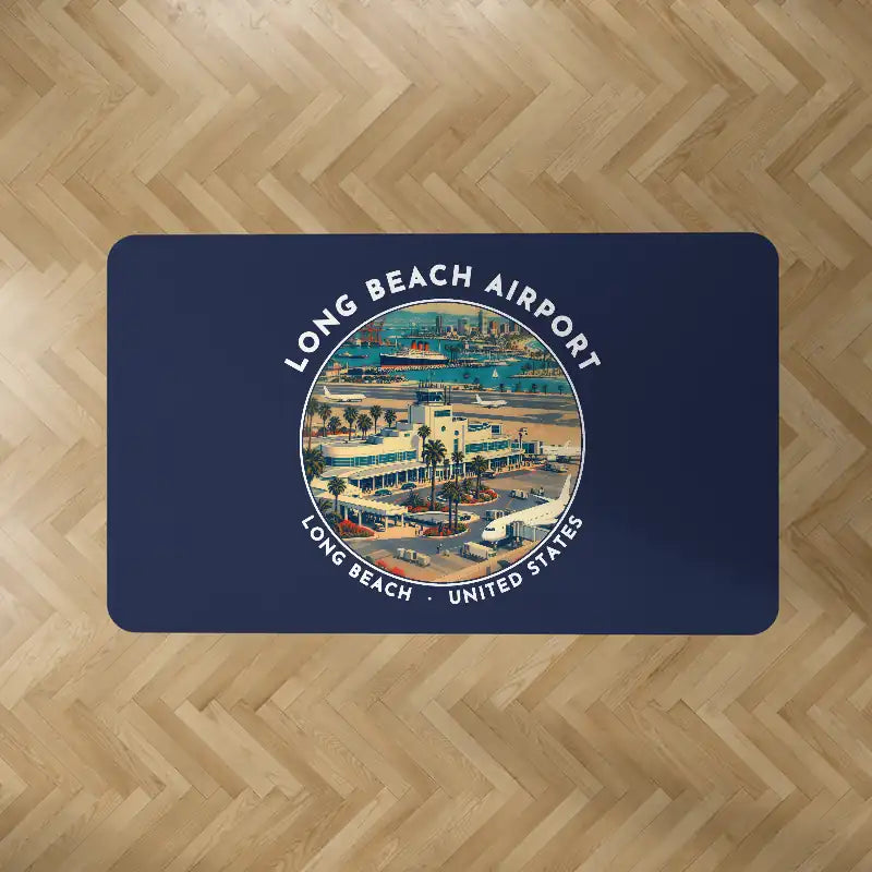 Long Beach Airport (Daugherty Field) (LGB) Carpets - Carpet Rectangle - Badge - Dark Blue