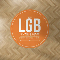 Thumbnail for Long Beach Airport (Daugherty Field) (LGB) Carpets - Carpet Round - ID Tag - Orange
