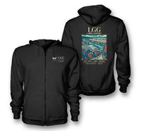 Thumbnail for LGG - Poster - Zipped Hoodie - Black