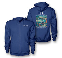 Thumbnail for LGG - Poster - Zipped Hoodie - Blue