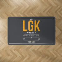 Thumbnail for Langkawi International Airport (LGK) Carpets - Carpet Rectangle - ID Tag + Name - Dark Gray V2
