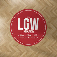 Thumbnail for London Gatwick Airport (LGW) Carpets - Carpet Round - ID Tag - Red