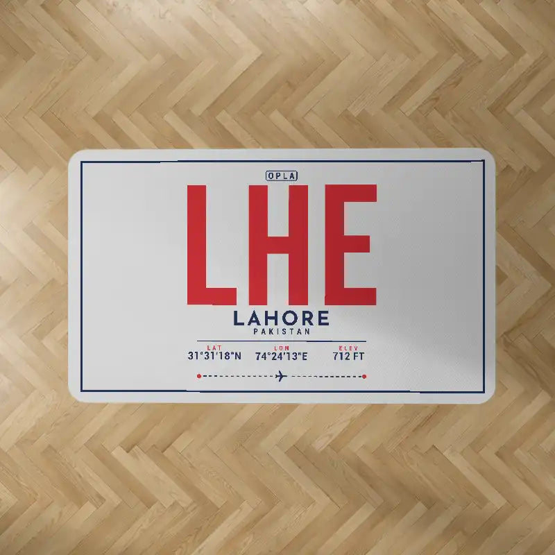 Allama Iqbal International Airport Lahore (LHE) Carpets - Carpet Rectangle - ID Tag - Light Gray