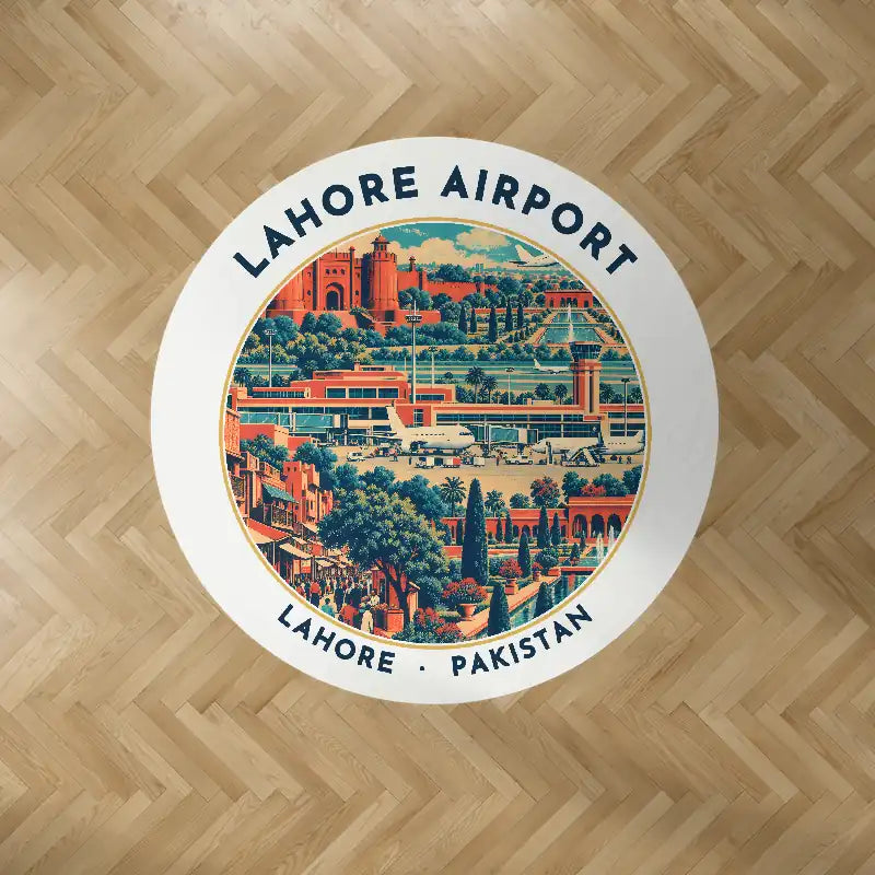 Allama Iqbal International Airport Lahore (LHE) Carpets - Carpet Round - Badge - White