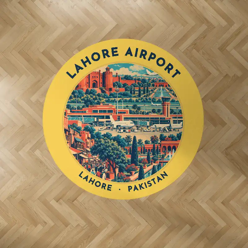 Allama Iqbal International Airport Lahore (LHE) Carpets - Carpet Round - Badge - Yellow