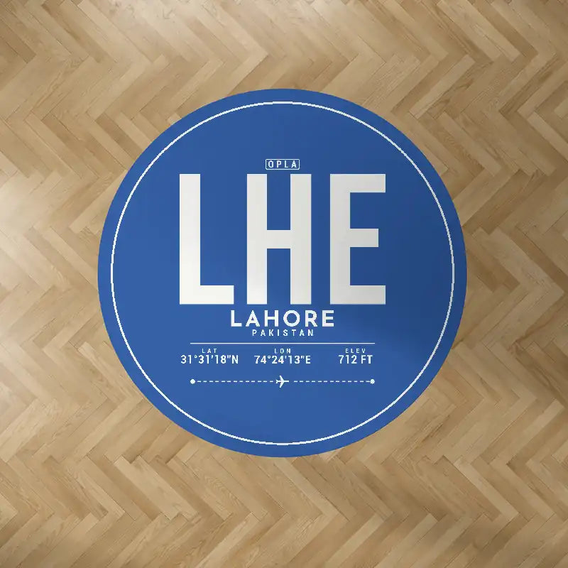 Allama Iqbal International Airport Lahore (LHE) Carpets - Carpet Round - ID Tag - Blue