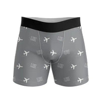 Thumbnail for Allama Iqbal International Airport Lahore (LHE) Men Boxers - Pattern - Gray