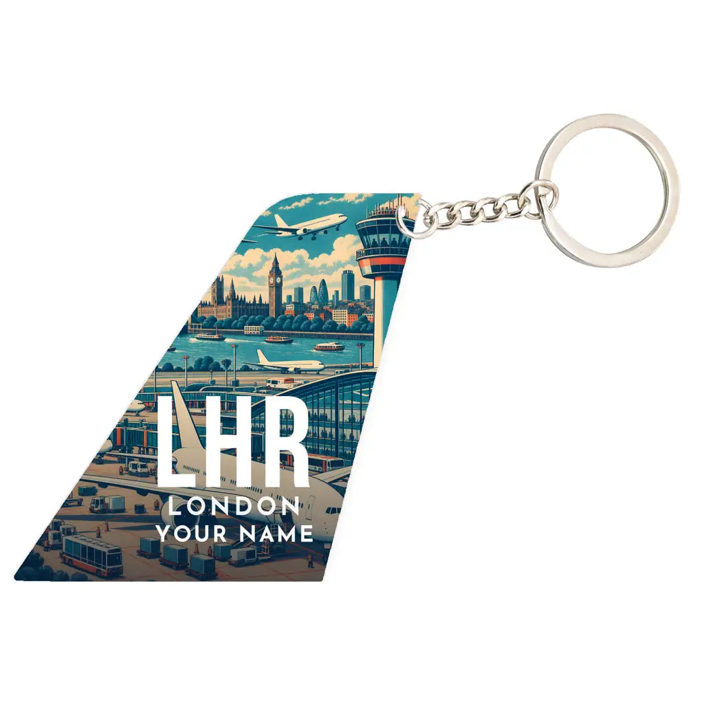 LHR - Tail Key Chain - With Name