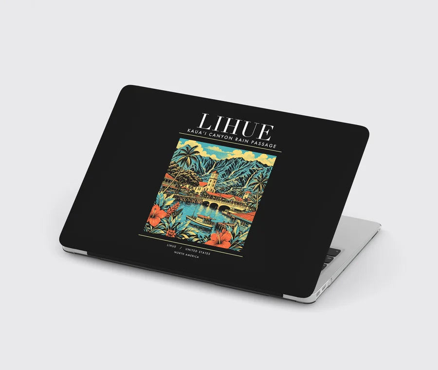 LIHUE - Poster - MacBook Case - Black