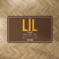 Thumbnail for Lille Airport (LIL) Carpets - Carpet Rectangle - ID Tag + Name - Brown V2