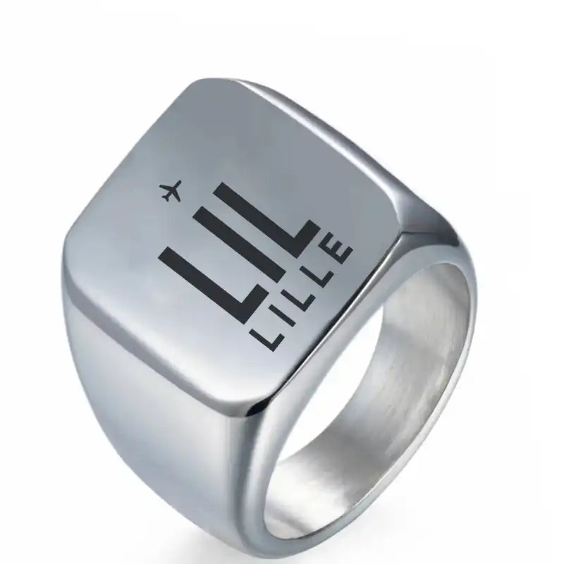 Lille Airport (LIL) Rings - Ring - Silver