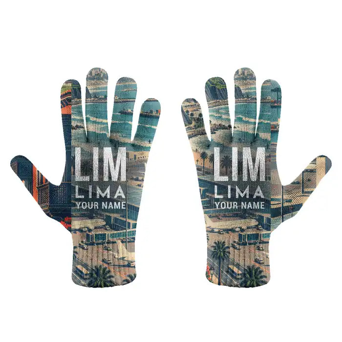 Lima Jorge Chavez International Airport (LIM) Gloves - Gloves - Full - 3D + Name