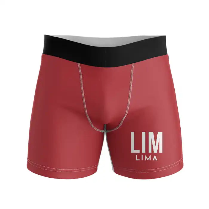 Lima Jorge Chavez International Airport (LIM) Men Boxers - Code - Red