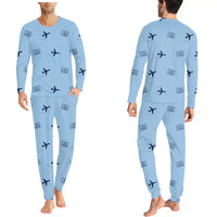 Thumbnail for Lima Jorge Chavez International Airport (LIM) Pajamas - Men Pajamas - Light Blue