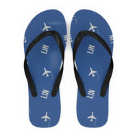 Thumbnail for Milano Linate Airport (LIN) Slippers & Flip Flops - Slippers - Flip Flops - Pattern - Blue