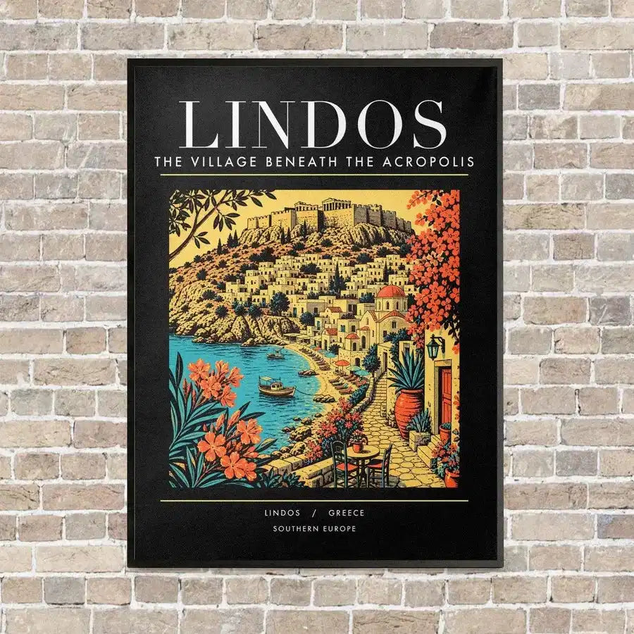 LINDOS - Poster - Canvas Framed - Black