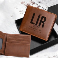 Thumbnail for Guanacaste Airport (LIR) Leather Wallets - Laser Leather Wallet - Tag