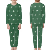 Thumbnail for Lisbon Humberto Delgado Airport (LIS) Pajamas - Children Pajamas - Green