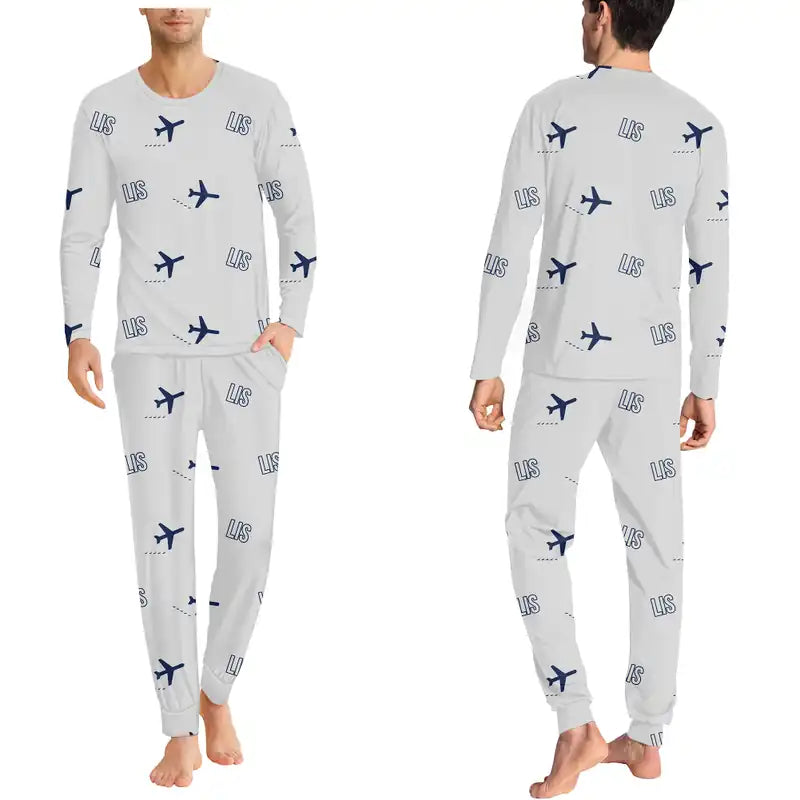 Lisbon Humberto Delgado Airport (LIS) Pajamas - Men Pajamas - Light Gray